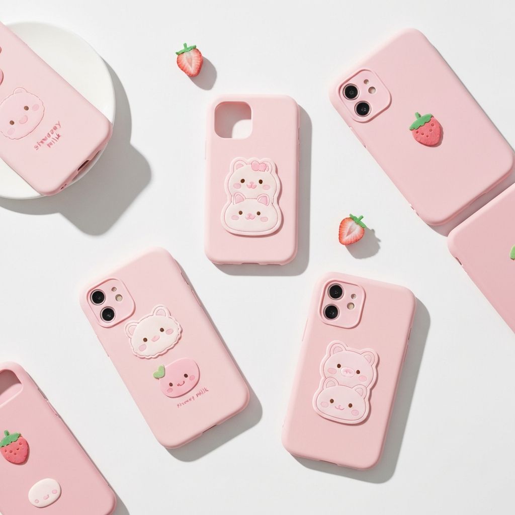 Cute pastel pink phone cases collection